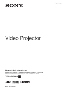 Manual de uso Sony VPL-VW5000ES Proyector