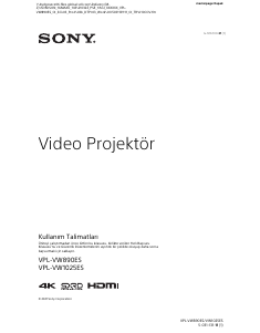 Kullanım kılavuzu Sony VPL-VW890ES Projektör