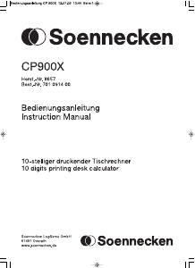 Handleiding Soennecken CP900X Rekenmachine