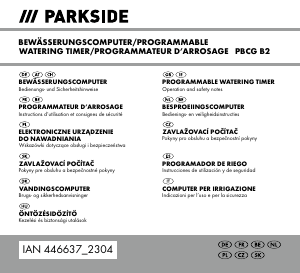 Manual Parkside PBCG B2 Water Computer
