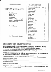 Käyttöohje UPO PESUKARHU 1100 Pesukone