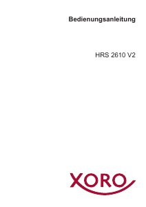 Bedienungsanleitung Xoro HRS 2610 V2 Digital-receiver