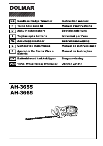 Manual de uso Dolmar AH-3665 Tijeras cortasetos