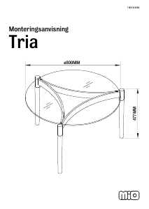 Bruksanvisning Mio Tria Soffbord