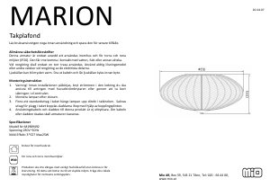 Handleiding Mio Marion Lamp