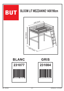 Bedienungsanleitung BUT Bloom Hochbett