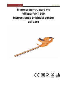 Manual Villager VHT 500 Trimmer de gard viu