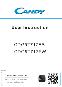 Manual Candy CDG5T717EW Frigorífico combinado