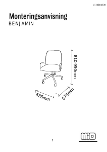 사용 설명서 Mio Benjamin 사무용 의자