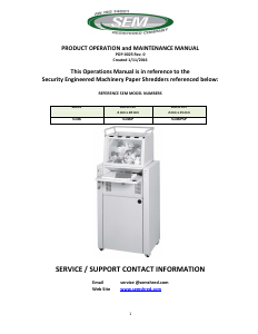 Handleiding SEM 5146PSP Papiervernietiger