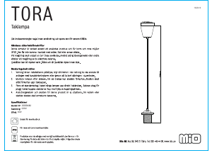 Bruksanvisning Mio Tora Lampa