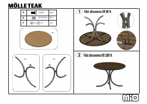 Manuale Mio Mölle Tavolo da giardino