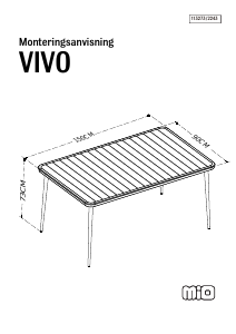 Bruksanvisning Mio Vivo Trädgårdsbord