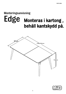 Bruksanvisning Mio Edge Spisebord