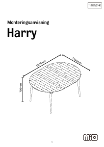 Bruksanvisning Mio Harry Matbord