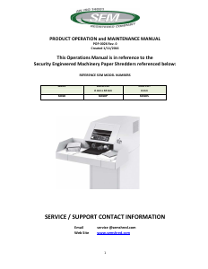 Handleiding SEM 6040S Papiervernietiger