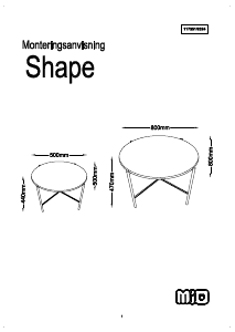 説明書 Mio Shape コーヒーテーブル