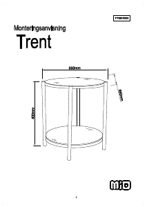 説明書 Mio Trent コーヒーテーブル