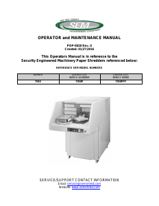 Handleiding SEM 7050P Papiervernietiger