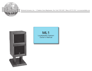 Manual McIntosh ML1 Speaker