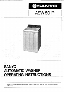 Manual Sanyo ASW-501P Washing Machine