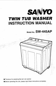 Bruksanvisning Sanyo SW-445AP Tvättmaskin