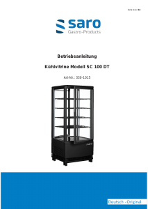 Bedienungsanleitung Saro SC 100 DT Kühlschrank