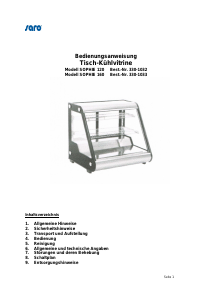 Bedienungsanleitung Saro SOPHIE 120 Kühlschrank