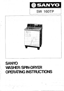 Bruksanvisning Sanyo SW-160TP Kombinerad tvätt-tork