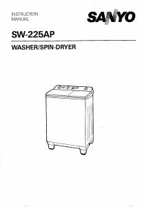 Bruksanvisning Sanyo SW-225AP Kombinerad tvätt-tork