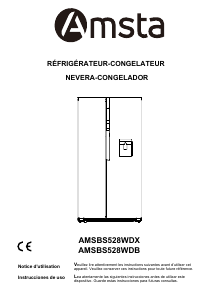 Mode d’emploi Amsta AMSBS528WDB Réfrigérateur combiné
