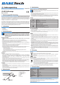 Handleiding Basetech LS-40S Kofferweegschaal