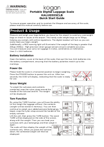 Handleiding Kogan KALUG50SCLB Kofferweegschaal