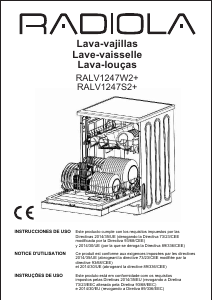 Manual Radiola RALV1247S2+ Máquina de lavar louça
