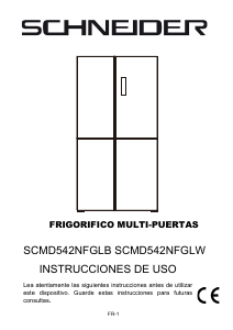 Manual de uso Schneider SCMD542NFGLW Frigorífico combinado