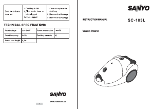 Handleiding Sanyo SC-183L Stofzuiger