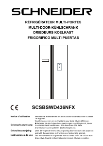 Mode d’emploi Schneider SCSBSWD436NFX Réfrigérateur combiné