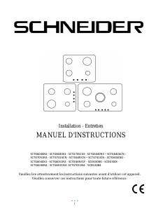 Mode d’emploi Schneider SCTG6040N4 Table de cuisson