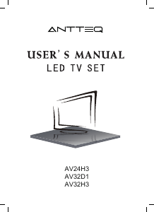 Manuale Antteq AV32H3 LED televisore