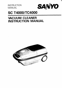 Manual Sanyo SC-T4000 Vacuum Cleaner