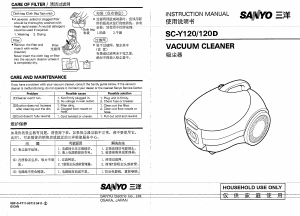 Bruksanvisning Sanyo SC-Y120 Dammsugare