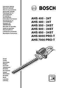 Návod Bosch AHS 400-24T Plotové nožnice
