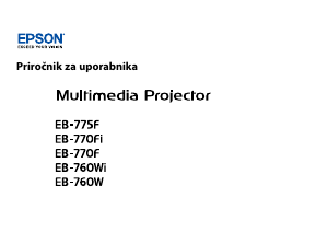 Priročnik Epson EB-770F Projektor