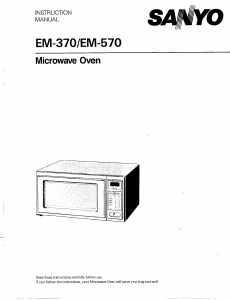 Bruksanvisning Sanyo EM-570 Mikrovågsugn