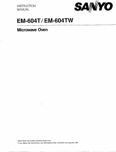 Handleiding Sanyo EM-604TW Magnetron