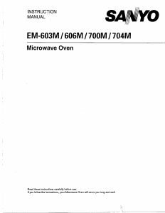 Handleiding Sanyo EM-700M Magnetron