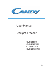 Manual de uso Candy CUQS 513EWK Congelador