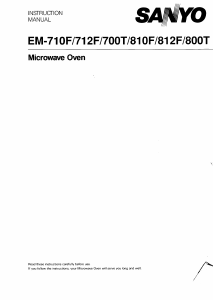 Handleiding Sanyo EM-710F Magnetron