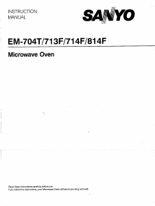 Handleiding Sanyo EM-713F Magnetron