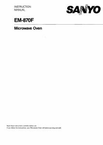 Handleiding Sanyo EM-870F Magnetron